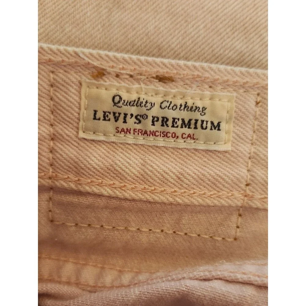 Levi's Pale Pink High Rise Wedgie Straight 100% Cotton Jeans, 28